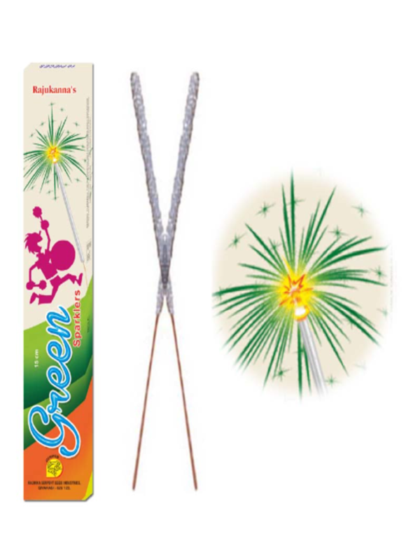 10 CM Green Sparklers | 1 Box | 10 Pcs