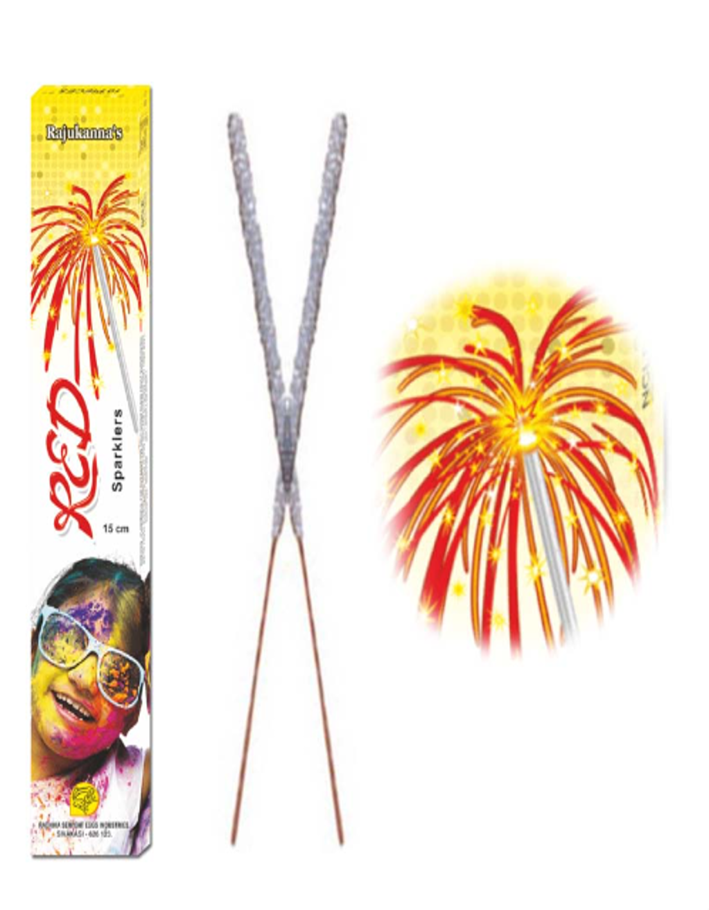 10 CM Red Sparklers |  1 Box | 10 Pcs